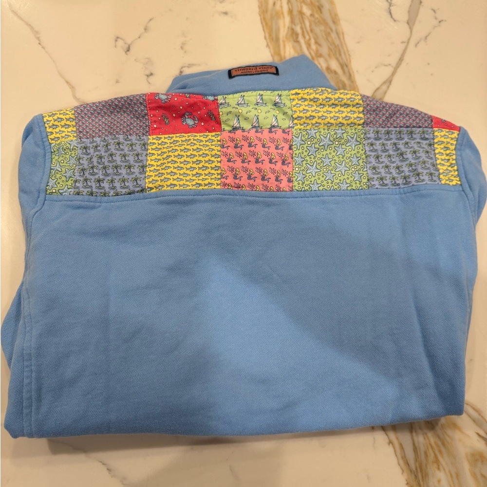 Vineyard Vines Blue Pullover with Nautical Patterns - Picture 6 of 8
